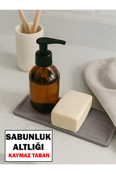 COZLEY Silikon Kaydırmaz Sabunluk Altlığı 27x11 cm | Mutfak Banyo Çok Amaçlı ...