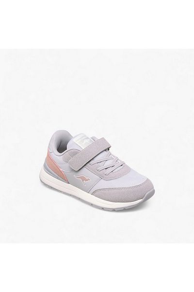 Kangaroos Girls' Logo Print Sports Shoes with Hook and Loop Closure