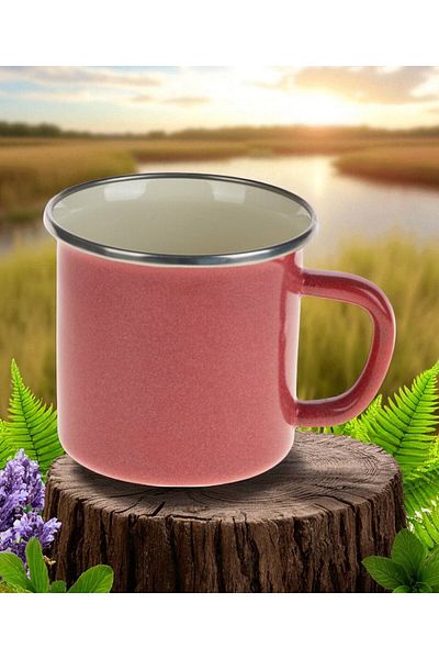 SEYFİKİRTASİYE 9 cm Enamel Tumble Cup Stainless Camping Cup