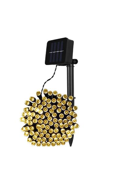 divendi-ro Solar Light Fixture, 50m, 500 LEDs, with Remote Control, Warm White/Rice or RGB - Cool White