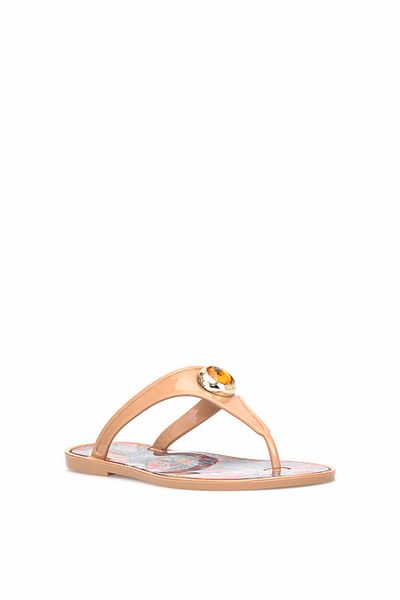Ayakkabı Fuarı Elite Kdrj9003-2 Women's Flip Flops Tan