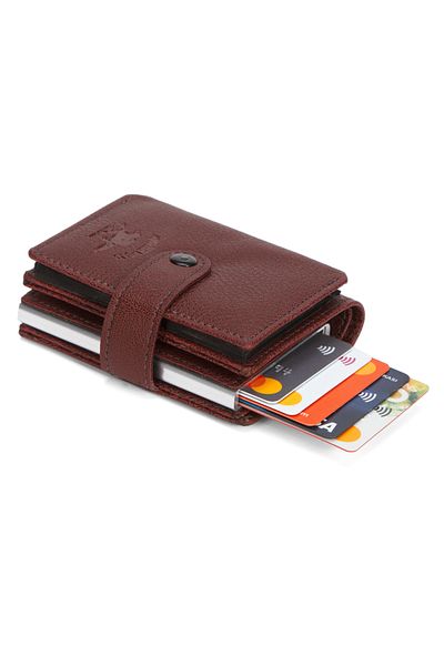Newish Men's Accordion Mechanism Card Holder and Wallet