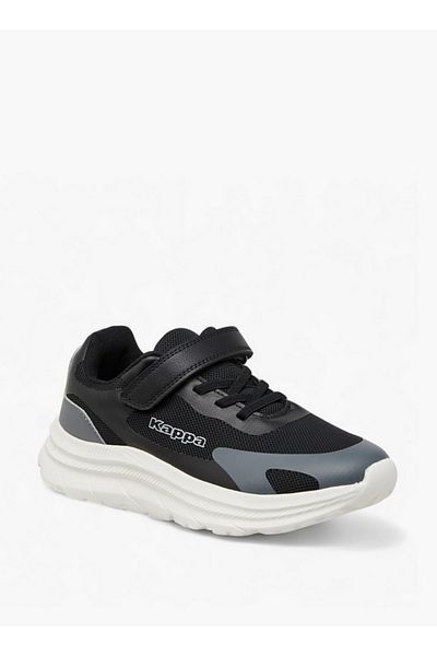 Kappa Boys' Logo Print Sports Shoes with Hook and Loop Closure