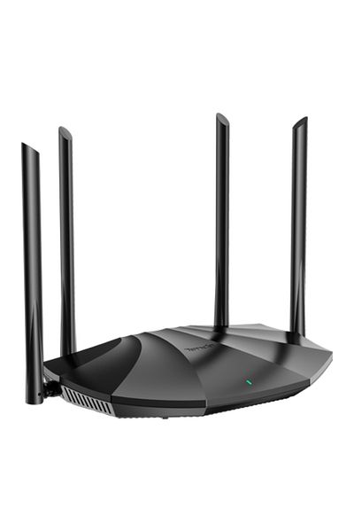 Tenda WiFi 6 Router, DualBand 2.4Ghz/5GHz 300+1201Mbps, 4x6dBi, 4 Gigabit ports - TND-RX2