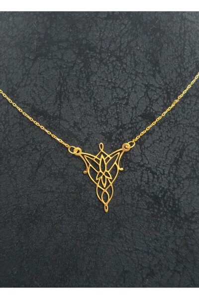Ziu 925 ayar gold Arwen yıldız gümüş kolye