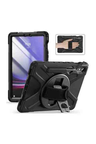 Fuchsia Galaxy Tab S10 FE Uyumlu 10.9" Tam Koruma Sağlayan Zırhlı Silikon Şok Emici Tablet Kılıfı uyumlu