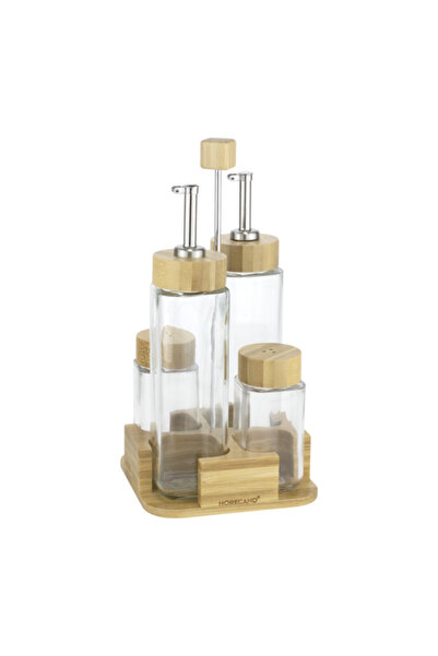 Raki Oliviera 4 piese cu suport bambus 270/100 ml