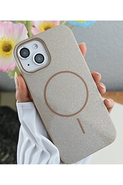 Go Aksesuar Iphone 15 - 14 -13 Uyumlu Glitter MAGSAFE Özellikli Darbe Önleyic...