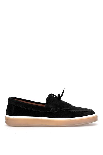 Ayakkabı Fuarı Elite Btant02 Men's Genuine Suede Leather Casual Shoes Black
