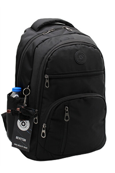 Tiny Kulomi حقيبة مدرسية من القماش المقاوم للماء Tni-1710 باللون الأسود