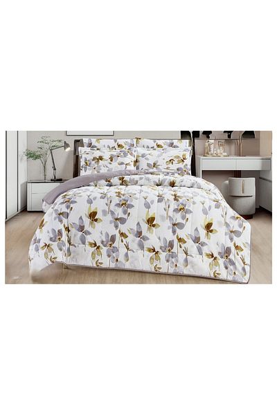 Mark Double bed sheet with a floral pattern, reversible design, to give you a refreshing summer with microfiber materials, size 220*240 cm