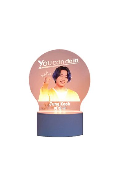 ILUMISHOP LED Night Light, JungKook BTS, 7 Colors, Ambient Light, USB Power or 3 AA Batteries