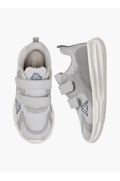 Kappa Boys' Panelled Sports Shoes with Hook and Loop Closure
