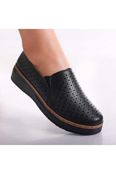 OEM Black Women's Casual Shoes Made of Ismar -Leather, 37