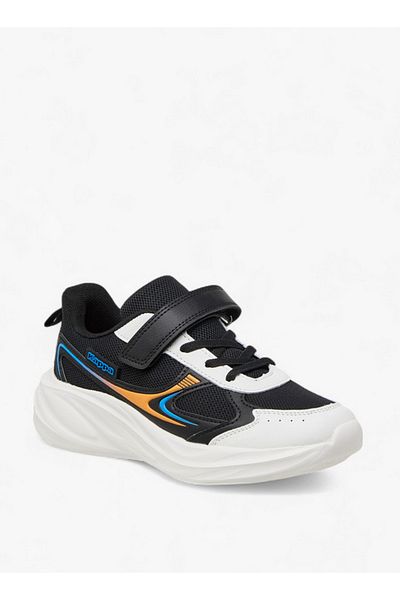 Kappa Boys' Panelled Sports Shoes with Hook and Loop Closure