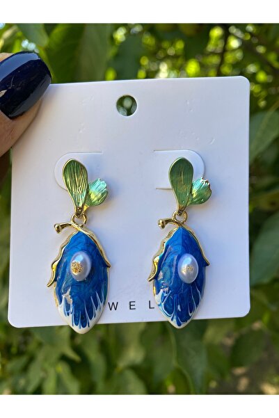 Gozibygoz Swing Earrings with Pearl Detail in Cluster Form