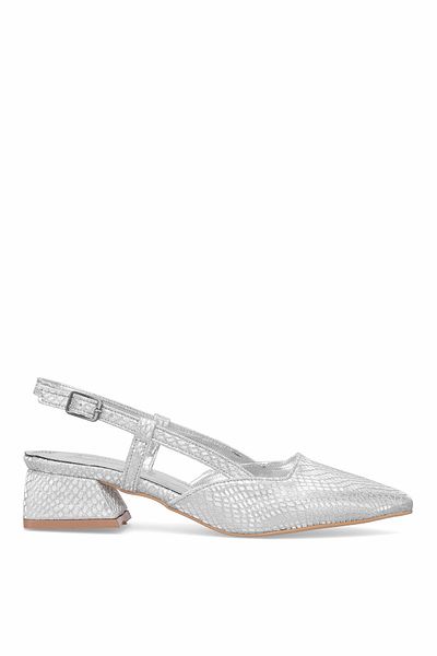 Ayakkabı Fuarı Elite Mst501Y Women's Classic Heeled Shoes Silver