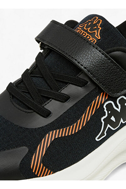 Kappa Boys' Logo Print Sports Shoes with Hook and Loop Closure