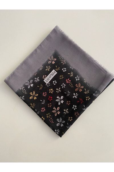 poloist Bougainvillea Pattern Cheesecloth Writing