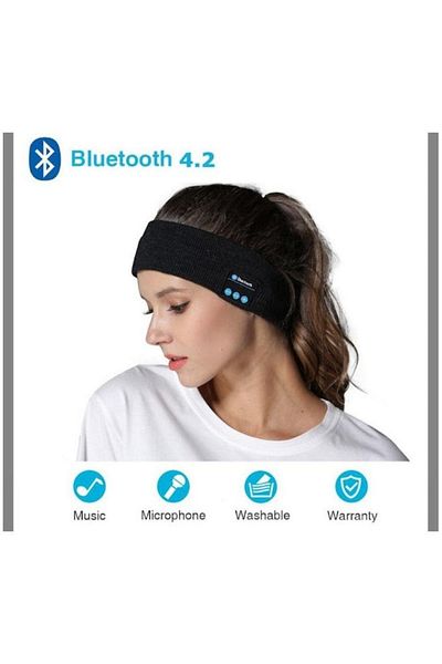 divendi-ro Bluetooth sports headband with hands-free, built-in buttons, microphone and headphones