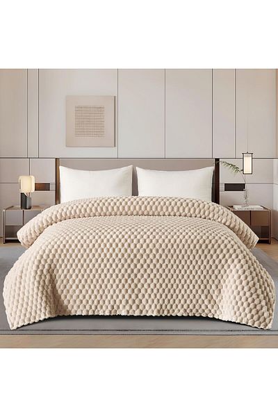 MİNG Lİ A soft, new, elegant double blanket with a soft texture, weighing 1500 g, size 220*240 cm