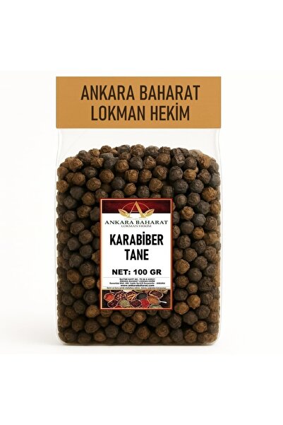 ankara baharat lokman hekim Karabiber Tane - 100 gram - Öğütülmemiş Kara Biber