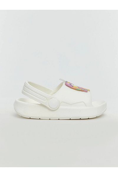 LC Waikiki Lcw Steps White Printed Baby Girl Sandals