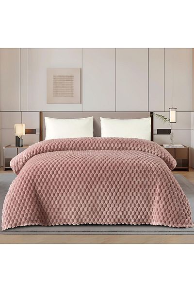 MİNG Lİ A soft, new, elegant double blanket with a soft texture, weighing 1500 g, size 220*240 cm