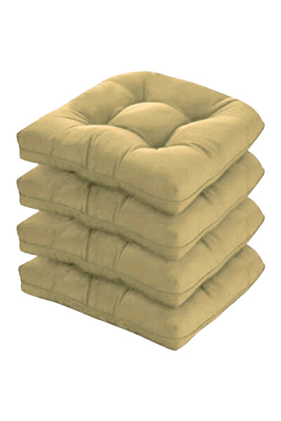 MoMMe SANDALYE MİNDERİ 45x45 CM 4'LÜ SÜTLÜ KAHVE