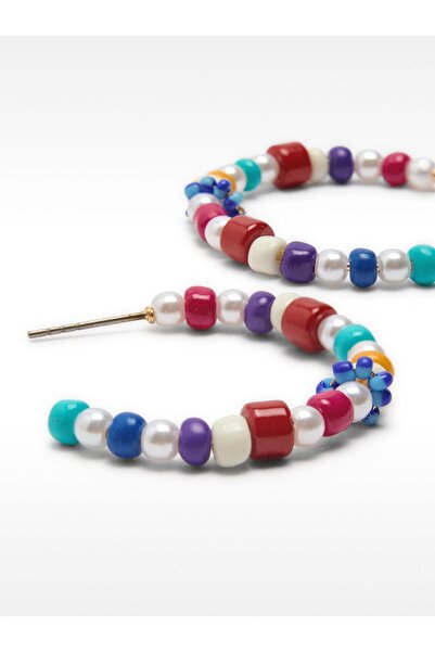 PARFOIS Çok Renkli Boncuklu Halka Küpe