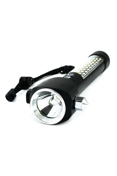 divendi-ro Hand-held LED flashlight with multiple functions, range 200m, 10W