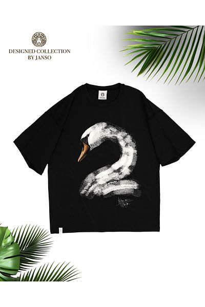 JANSO GROUP -Women's Cotton Printed a Duck Short Sleeve Tshirt Oversize Big Size
