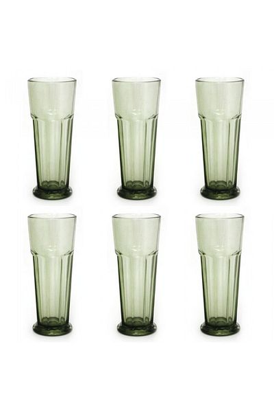 Raki Set 6 pahare sticla pentru coktail 450ml verde