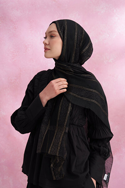 ARMANDA ΣΑΛΙΑ ΡΟΥΒΙ ΜΕ ΜΕΤΑΞΙ - ΜΑΥΡΟ (Λεπτό και ελαφρύ)