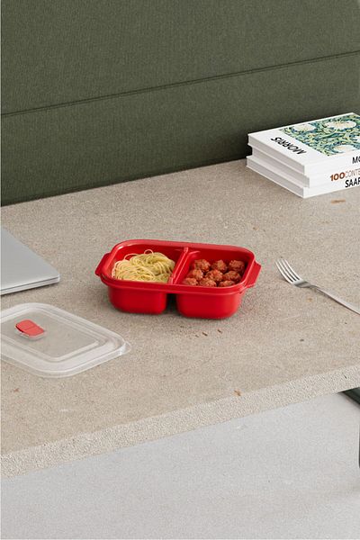 Comfera Heat'N Go, Suitable for Microwave, Air Button, Food Container, Plastic Lunch Box, Hot Food Storage Container