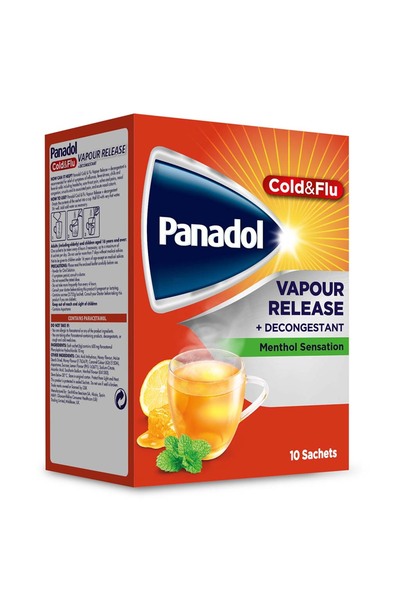 Panadol أكياس مزيلة للاحتقان بنكهة الليمون الساخن والعسل، عبوة من 10 أكياس