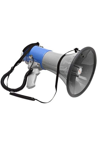 Generic ER-66BT MGP 15" Power Megaphone with Siren, Recording, Detachable Mic, 240s Recording Time