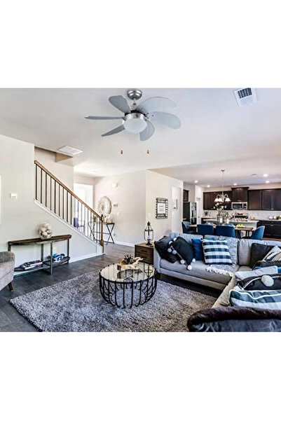 Vanti 6 Kanatlı 60w 30 İnç Avizeli Beyaz Tavan Vantilatörü