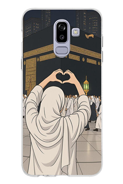 TechTree Samsung Galaxy J8 - A6 PLUS Uyumlu Kabe Aşkı Şeffaf Silikon Kılıf