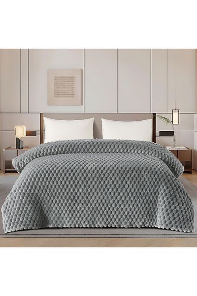 MİNG Lİ A soft, new, elegant double blanket with a soft texture, weighing 1500 g, size 220*240 cm