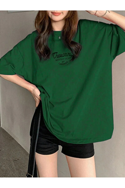 coolart Tricou Thousand Laborer - Tricou supradimensionat cu mânecă scurtă, c...