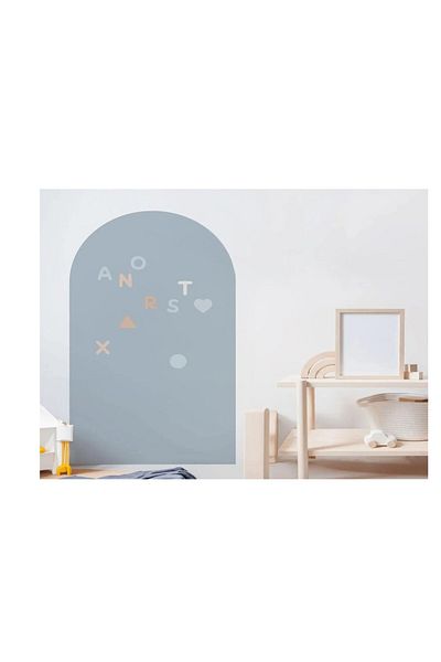 Hdg Самозалепващ се магнитен стикер за стена, овален, дебел, с магнит, 60x90 см, бледосин