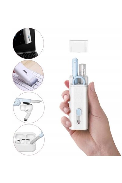 divendi-ro Multifunctional cleaning kit for keyboard, headphones, phone - White/Grey/Transparent