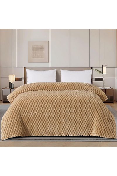 MİNG Lİ A soft, new, elegant double blanket with a soft texture, weighing 1500 g, size 220*240 cm