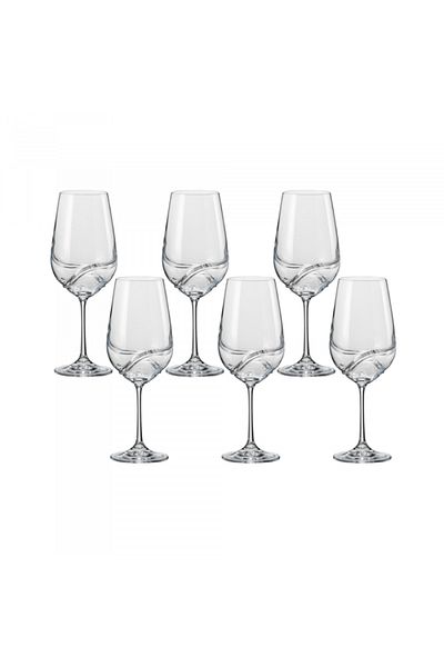 Bohemia Cristal Pahar BOHEMIA CRISTAL TURBULENCE pentru vin rosu set 6 buc 350ml