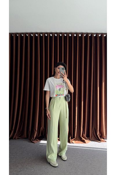 HAZELANNA Summer Mint Trousers