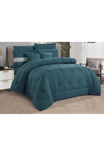 Lovera King Size Double Duvet Cover Set, Durable Soft Fabric, Modern Pattern, 8 Pieces, 240*260 cm