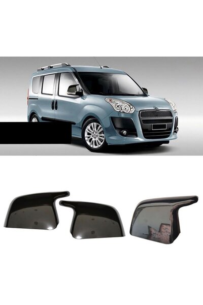 ALOYES FİAT DOBLO D3-D4 YARASA AYNA KAPAĞI 2009-2022 | PİANO BLACK | ( ÇİFT T...