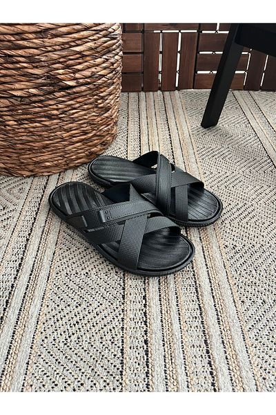 Behtah Kundura Men's 3 Pack Non-Slip Sole Flexible Airblow Bathroom Balcony Beach Pool Slippers