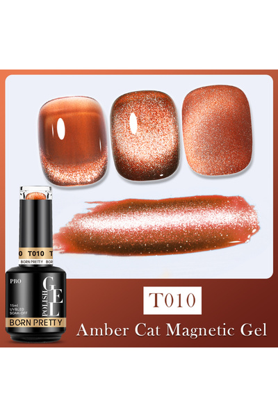 Born Pretty Amber Cat Magnetic Gel/Kedi Gözü Kalıcı Oje(T010)-15ml